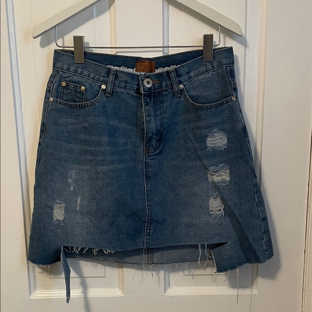 Mini Jean Skirt